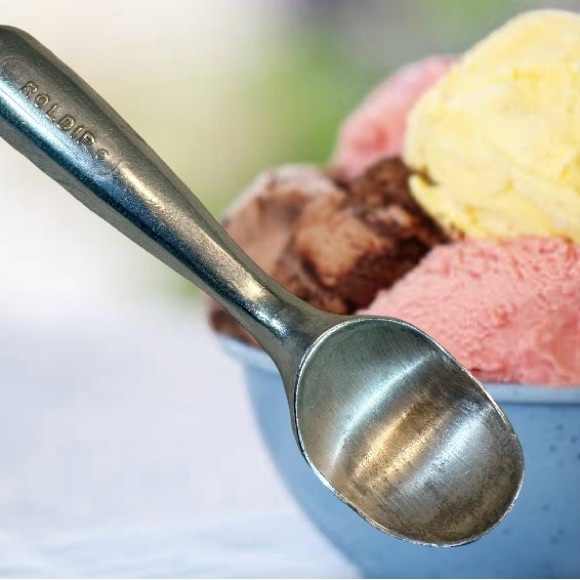 Vintage Nuroll Roldip Aluminum Ice Cream Scoop Gray 1920s-40s Classic Design - Picture 2 of 11